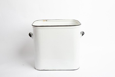 Hospital Table Bin in Enamel 